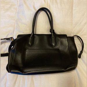 J. Crew black Italian leather Harper satchel. Excellent condition.